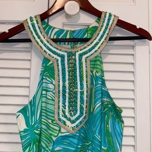 Lily Pulitzer Beaded Embroidered Tunic sz Small